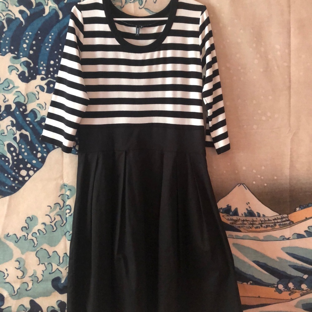 Pleated knee length dress